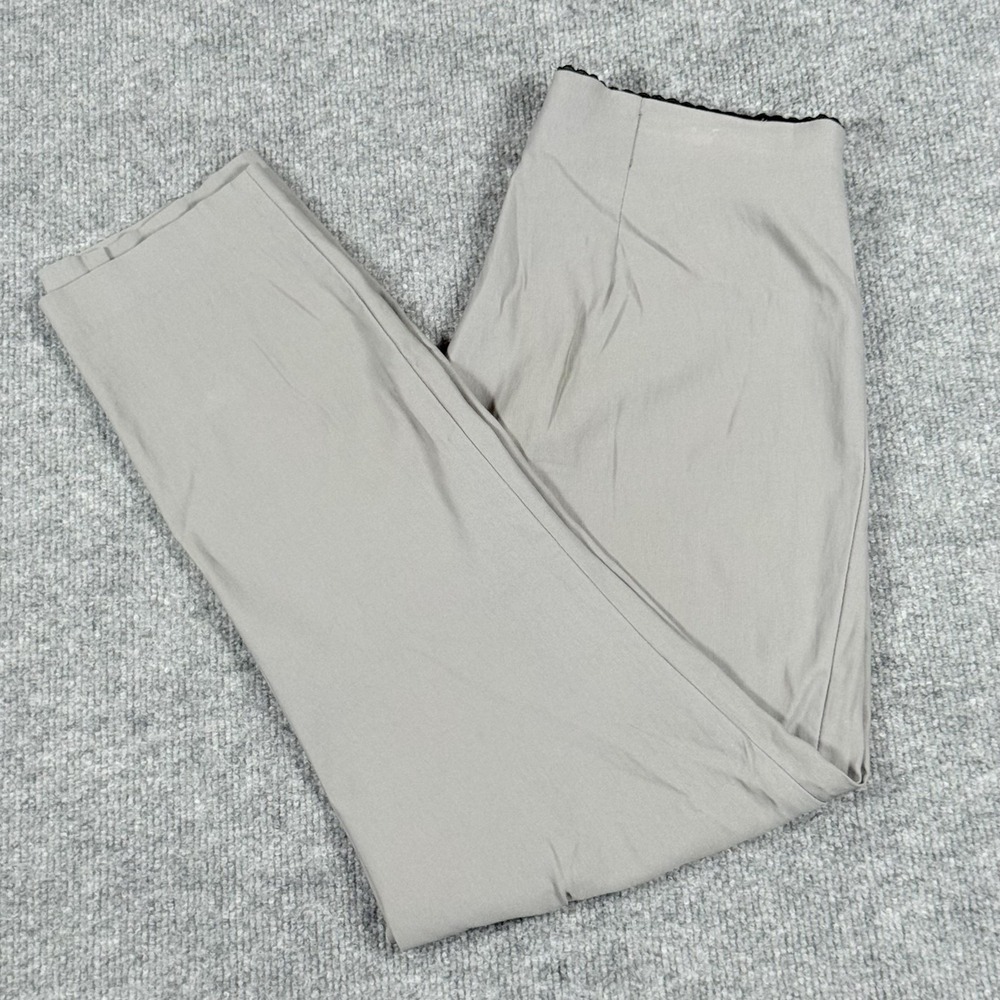 ELLE Dress Pants Womens XS Gray Pull On Slim Leg Stretch Office Work Rayon Blend